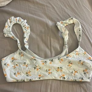light blue flower bikini top medium from Aerie